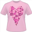 1D Hearts T-Shirt - SMALL (One Direction)