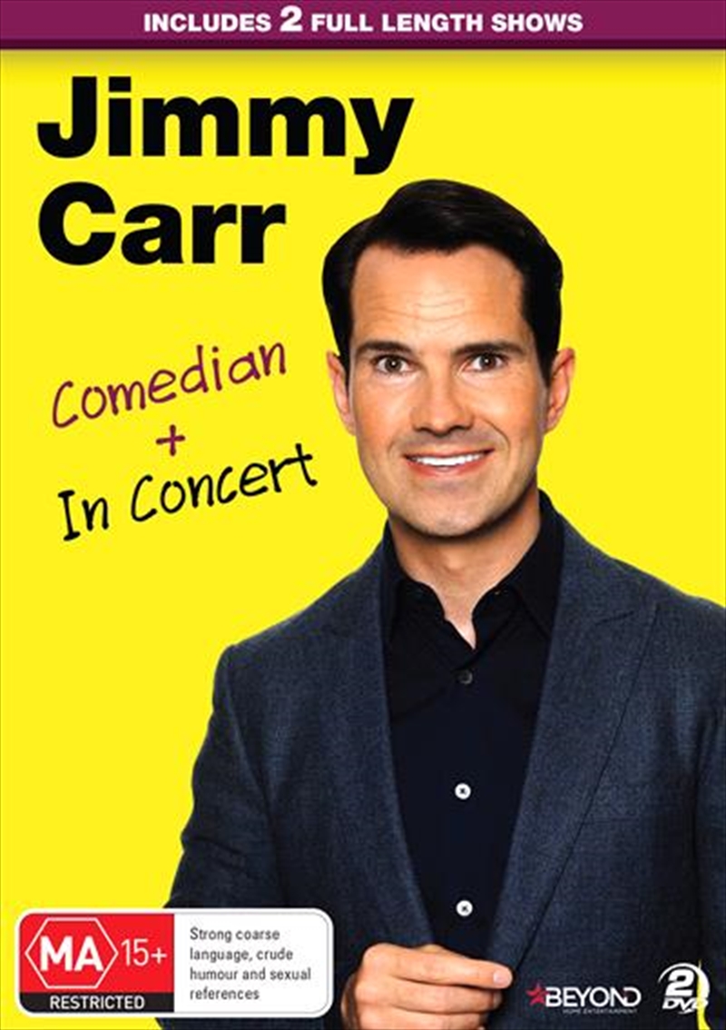 Jimmy Carr Comedian and In Concert Standup, DVD Sanity