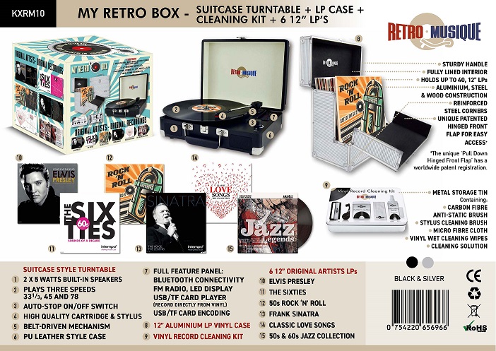 Buy My Retro Vinyl Player Bundle Boxset on Turntable | Sanity