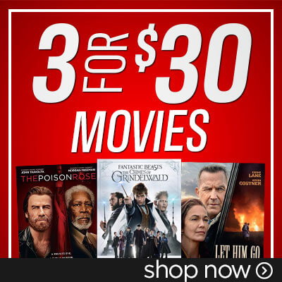 Buy 3 Movies on DVD and Blu-ray for $30