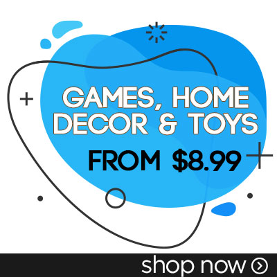 Get Home Decor, Puzzles, Toys, Games & More for only $8.99 here!