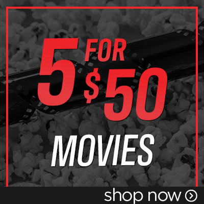 Buy 5 or more Movies on DVD and Blu-Ray and save - 5 for $50