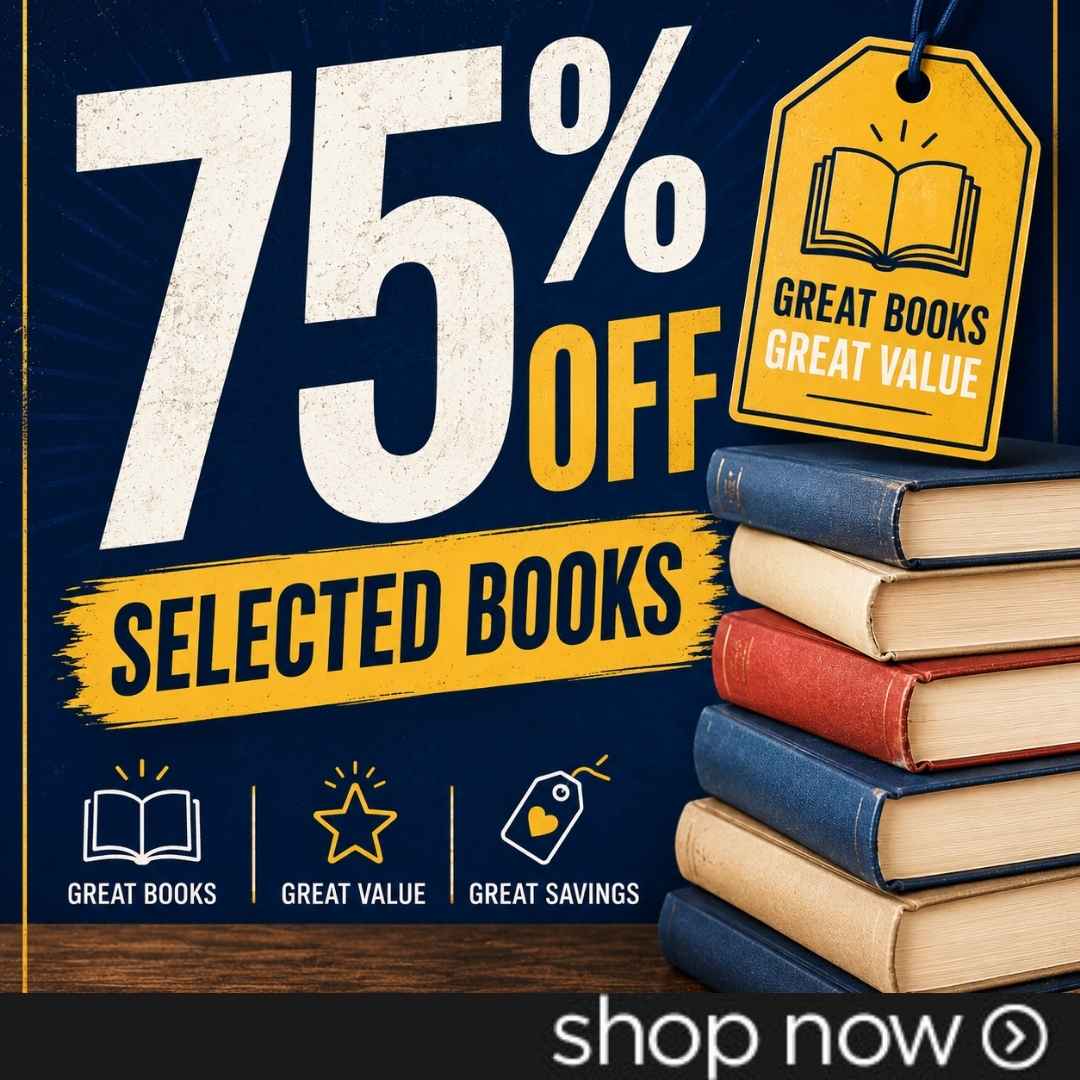 75% Off Selected Books