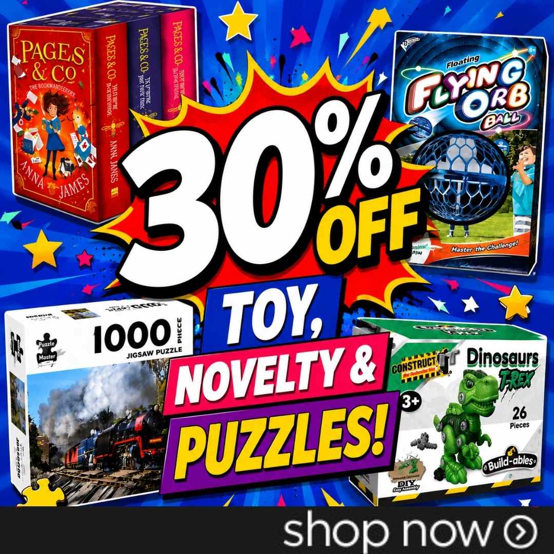 Shop Now & Save 30% Off on a Huge Range of Tiys, Novelty, Puzzles & More
