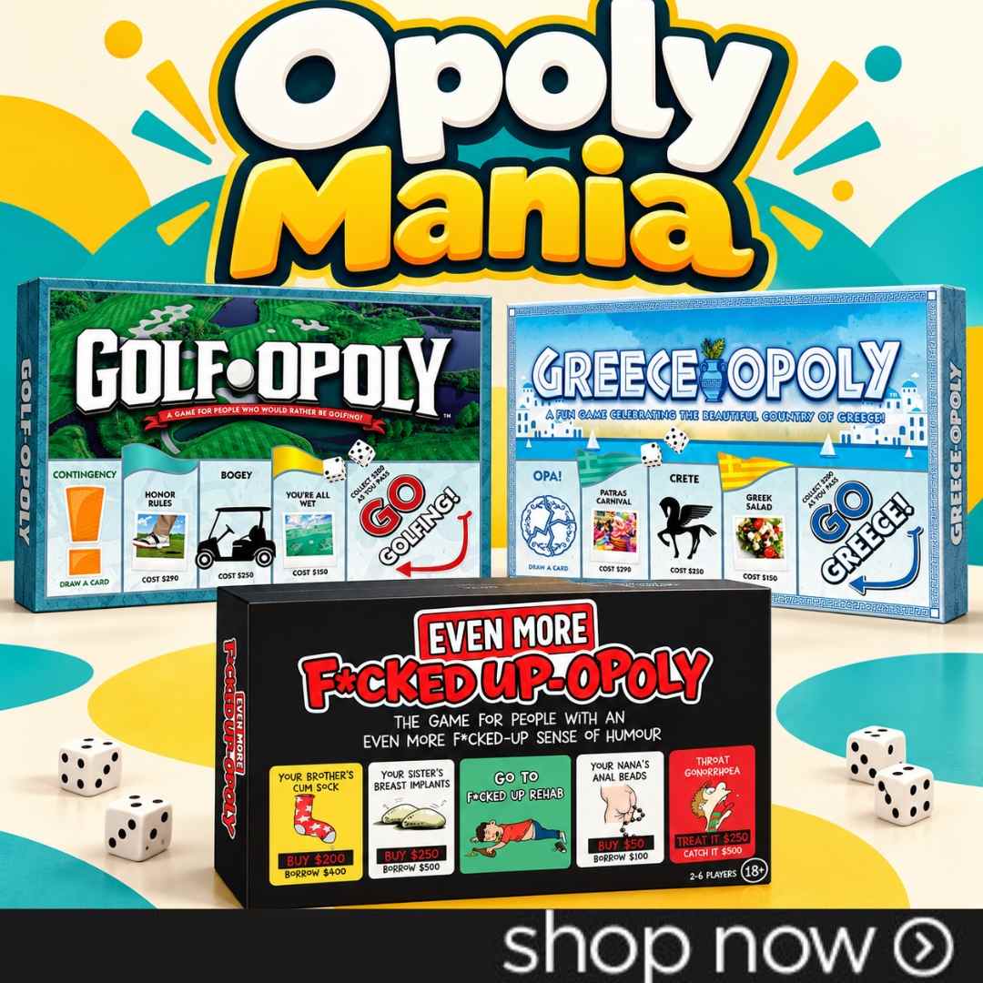 Shop Opoly Mania - Themed Board Games Now
