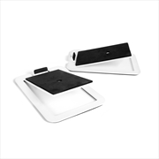 Buy Kanto S4W Angled Desktop Speaker Stands for Midsize Speakers - Pair, White
