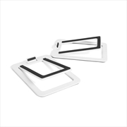Buy Kanto S2W Angled Desktop Speaker Stands for Small Speakers - Pair, White