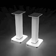 Buy Kanto SX22W 22" Tall Fillable Speaker Stands with Isolation Feet - Pair, White