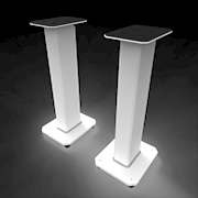 Buy Kanto SX26W 26" Tall Fillable Speaker Stands with Isolation Feet - Pair, White