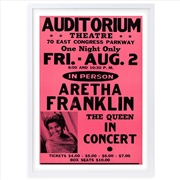 Buy Wall Art's Aretha Franklin - Auditorium Theatre - 1974 Large 105cm x 81cm Framed A1 Art Print