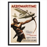Buy Wall Art's Aeromaritime Africa Large 105cm x 81cm Framed A1 Art Print