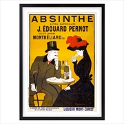 Buy Wall Art's Absinthe J.Edouard Pernot Large 105cm x 81cm Framed A1 Art Print