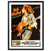 Buy Wall Art's Bob Marley - German Tour - 1980 Large 105cm x 81cm Framed A1 Art Print