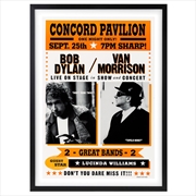 Buy Wall Art's Bob Dylan - Van Morrison - 1998 Large 105cm x 81cm Framed A1 Art Print