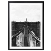 Buy Wall Art's Brooklyn Bridge 2 Large 105cm x 81cm Framed A1 Art Print