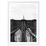 Buy Wall Art's Brooklyn Bridge 2 Large 105cm x 81cm Framed A1 Art Print