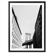 Buy Wall Art's Brooklyn Bridge 3 Large 105cm x 81cm Framed A1 Art Print