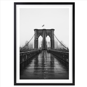 Buy Wall Art's Brooklyn Bridge 4 Large 105cm x 81cm Framed A1 Art Print