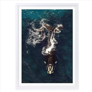 Buy Wall Art's Breaking Whales Large 105cm x 81cm Framed A1 Art Print