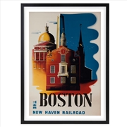 Buy Wall Art's Boston New Haven Railroad Large 105cm x 81cm Framed A1 Art Print