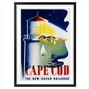 Buy Wall Art's Cape Cod New Haven Railroad Large 105cm x 81cm Framed A1 Art Print
