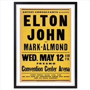 Buy Wall Art's Elton John - Convention Center - 1971 Large 105cm x 81cm Framed A1 Art Print