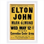 Buy Wall Art's Elton John - Convention Center - 1971 Large 105cm x 81cm Framed A1 Art Print
