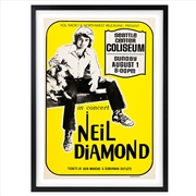 Buy Wall Art's Neil Diamond - Seattle Center Coliseum - 1971 Large 105cm x 81cm Framed A1 Art Print