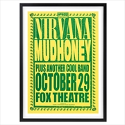 Buy Wall Art's Nirvana - Mudhoney - 1991 Large 105cm x 81cm Framed A1 Art Print