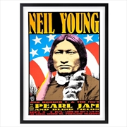 Buy Wall Art's Neil Young - Pearl Jam - 1993 Large 105cm x 81cm Framed A1 Art Print