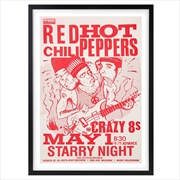 Buy Wall Art's Red Hot Chili Peppers - Starry Night - 1980S Large 105cm x 81cm Framed A1 Art Print