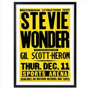 Buy Wall Art's Stevie Wonder - Sports Arena - 1980 Large 105cm x 81cm Framed A1 Art Print