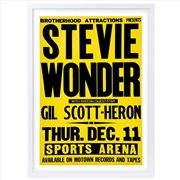 Buy Wall Art's Stevie Wonder - Sports Arena - 1980 Large 105cm x 81cm Framed A1 Art Print