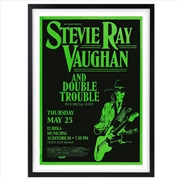 Buy Wall Art's Stevie Ray Vaughan - Double Trouble - 1989 Large 105cm x 81cm Framed A1 Art Print