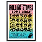 Buy Wall Art's The Rolling Stones - Some Girls Promo Poster  Large 105cm x 81cm Framed A1 Art Print