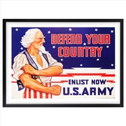 Buy Wall Art's Us Army Defend Your Country Large 105cm x 81cm Framed A1 Art Print