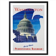Buy Wall Art's Washington Pennsylvania Railroad Large 105cm x 81cm Framed A1 Art Print