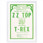 Buy Wall Art's Zz Top - T-Rex - 1974 Large 105cm x 81cm Framed A1 Art Print