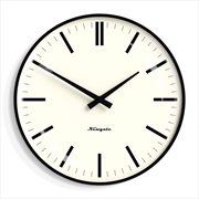 Buy Newgate Radio City Wall Clock Bold Black Marker Dial - Matte Black