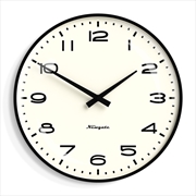 Buy Newgate Radio City Wall Clock Black Arabic Dial - Matte Black
