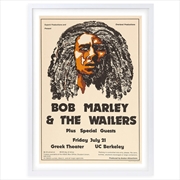 Buy Wall Art's Bob Marley The Wailers - Greek Theatre - 1978 Large 105cm x 81cm Framed A1 Art Print