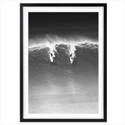 Buy Wall Art's Big Wave Surfers Large 105cm x 81cm Framed A1 Art Print