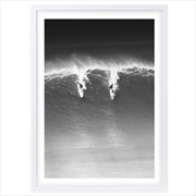 Buy Wall Art's Big Wave Surfers Large 105cm x 81cm Framed A1 Art Print