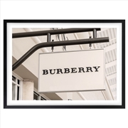 Buy Wall Art's Burberry Sign Large 105cm x 81cm Framed A1 Art Print
