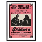 Buy Wall Art's Cream - Farewell Concert - 1969 Large 105cm x 81cm Framed A1 Art Print