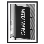 Buy Wall Art's Calvin Klein Sign Large 105cm x 81cm Framed A1 Art Print