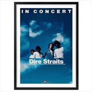 Buy Wall Art's Dire Straits - In Concert - 1979 Large 105cm x 81cm Framed A1 Art Print
