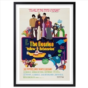 Buy Wall Art's The Beatles - Yellow Submarine Theatrical Poster - 1968 Large 105cm x 81cm Framed A1 Art