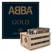 Buy Crosley Record Storage Crate &  Abba Gold - Double Vinyl Album Bundle