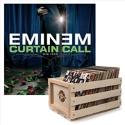 Buy Crosley Record Storage Crate & Eminem Curtain Call - Double Vinyl Album Bundle